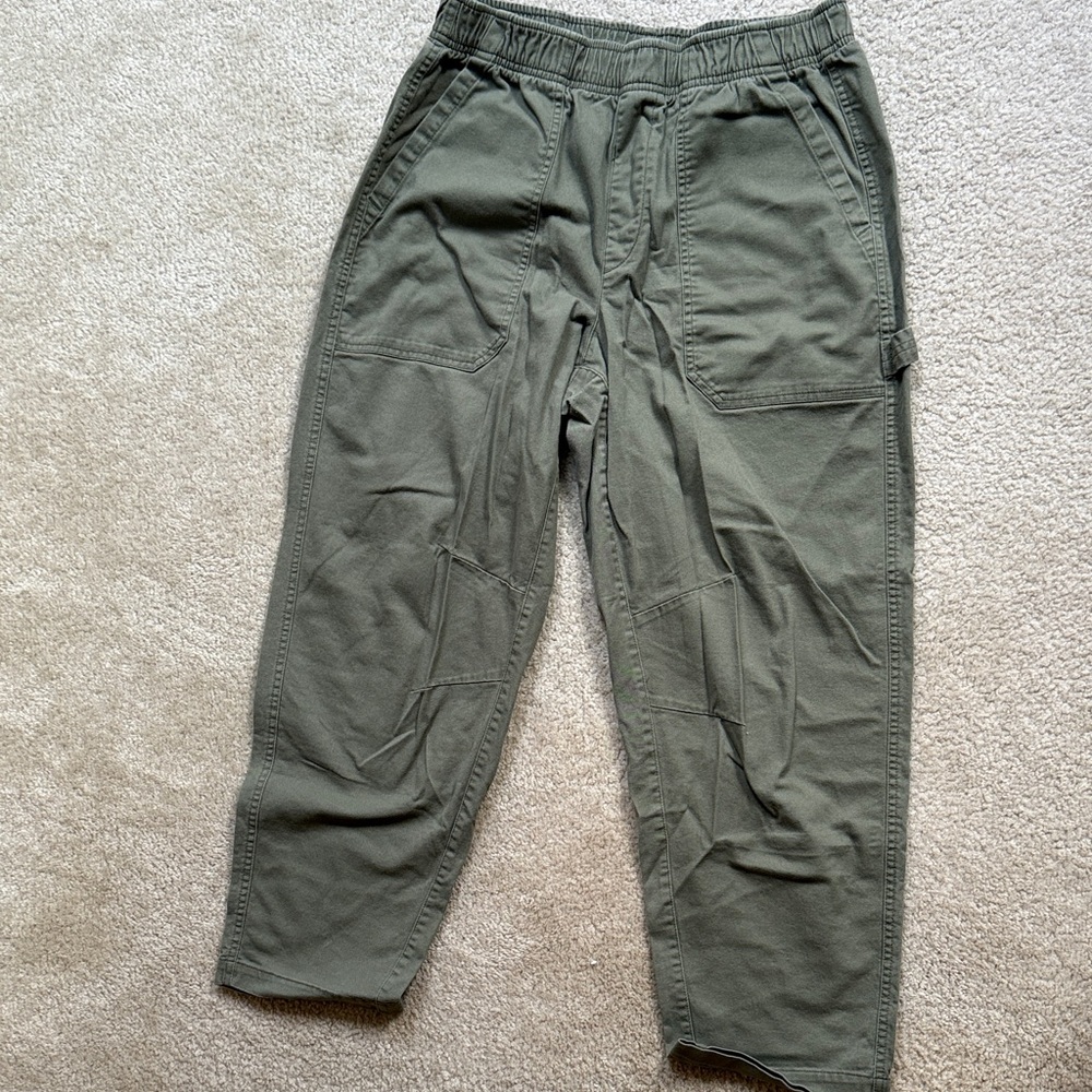 Old Navy Women's High Waisted Green Pulla Utility Pants